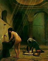 A Moorish Bath - Turkish Woman Bathing, No.2, 1874-1877, gerome