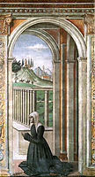 Portrait of the Donor Francesca Pitti Tornabuoni, 1490, ghirlandaio