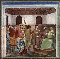 Christ Before Caiaphas, c.1305, giotto