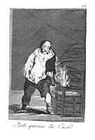 And his house is on fire, 1799, goya