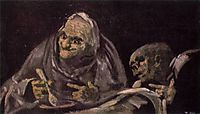 Two old women eating, 1821-23, goya