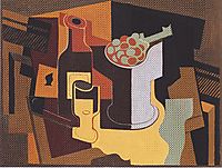 Bottle and Fruit Dish, 1920, gris