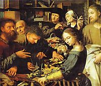 Jesus Summons Matthew to Leave the Tax Office, 1536, hemessen