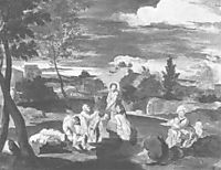 John the Baptist baptizing people, 1819, kiprensky