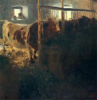 Cows in a Stall, 1900-1901, klimt