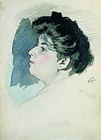 Portrait of an Unknown Woman, 1906, kustodiev