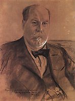 Portrait of P.A. Vlasov, 1903, kustodiev