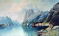 Fjord in Norway, 1899, lagorio