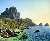 On the island of Capri. Coastal cliffs., 1859, lagorio