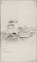 Church with belfry in Reshma, 1890, levitan