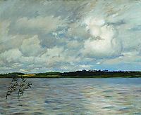Lake. Gray day., 1895, levitan
