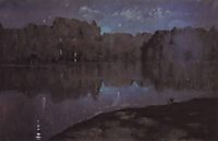 Night. Riverbank., c.1898, levitan