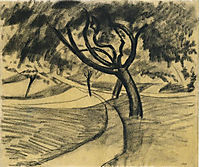 Trees and fields, 1911, macke