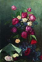 Still Life with Roses and Knapweeds, c.1880, makovsky