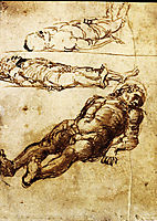 Three studies elongated figures, mantegna
