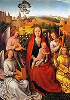 Virgin and Child with Musician Angels, memling
