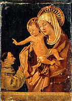 Madonna and Child with a Praying Franciscan Donor, c.1455, messina