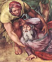 The Conversion of Saul: detail, 1545, michelangelo