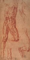 Study for Haman, 1508-1512, michelangelo