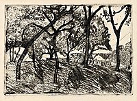 Landscape with trees, c.1902, modersohnbecker