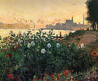 Argenteuil, Flowers by the Riverbank, 1877, monet