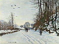 The Road to the Farm of Saint-Simeon in Winter, 1867, monet
