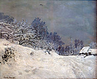 The Road in front of Saint-Simeon Farm in Winter, 1867, monet