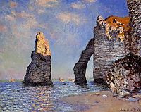 The Rock Needle and the Porte d-Aval, 1885, monet