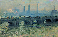 Waterloo Bridge, Grey Weather, 1903, monet