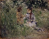 Julie with Pasie in the Garden at Bougival, 1881, morisot