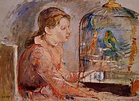Young Girl and the Budgie, 1888, morisot