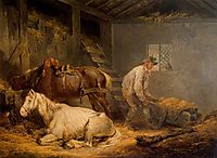 Horses in a Stable, 1791, morland
