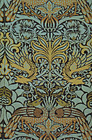 Peacock and Dragon woven wool furnishing fabric, 1878, morris