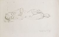 Figure study to Mermaid, 1914, moser