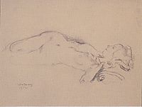 Reclining Female Nude (Mileva Roller), 1912, moser