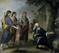 Abraham Receiving the Three Angels, 1667, murillo