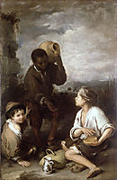 Two Peasant Boys and a Negro Boy, 1660, murillo