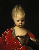 Portrait of Elizaveta Petrovna as a child, 1713, nikitin