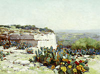 Prickly Pear in Blossom, onderdonk