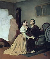 Arrival schoolgirl to a blind father , 1870, perov