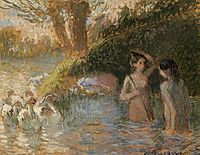 Bathing Goose Maidens, pissarro