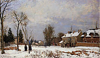 The Road from Versailles to Saint Germain, Louveciennes. Snow Effect, 1872, pissarro