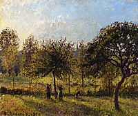 Setting Sun, Autumn in Eragny, 1900, pissarro