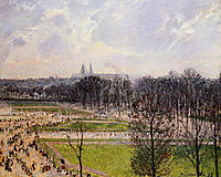 The Tuileries Gardens Winter Afternoon, 1899, pissarro