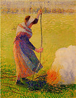 Woman Burning Wood, c.1890, pissarro
