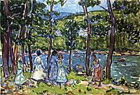 Girls on the Riverbank, c.1913, prendergast