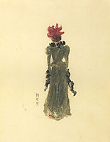 Green Dress, 1894, prendergast