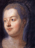 Portrait of Madame de Pompadour , 1752, quentindelatour
