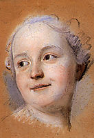 Study for portrait of unknown woman, quentindelatour