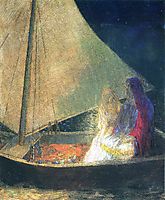 Boat with Two Figures, 1902, redon